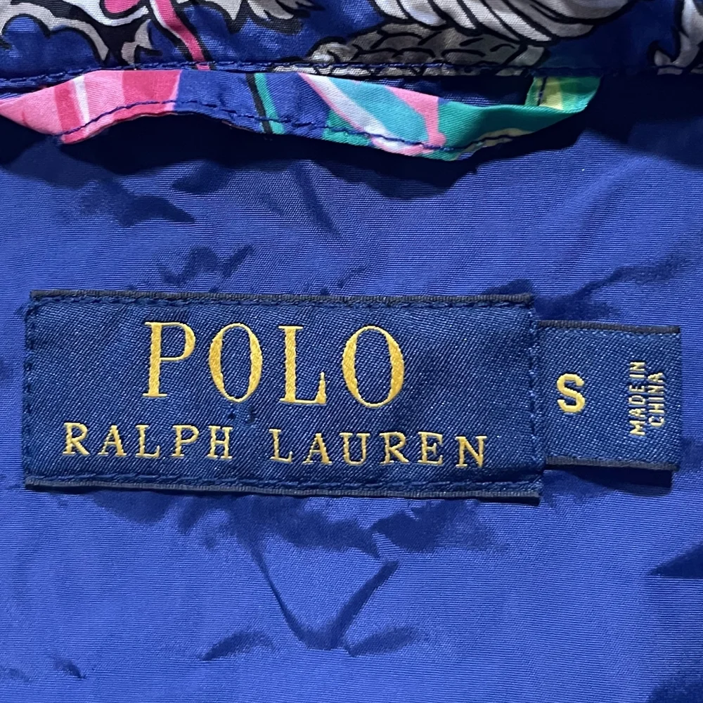 Polo Ralph Lauren Vibrant‎ Floral Palm Dragon Graphic Hooded Windbreaker Size Sm